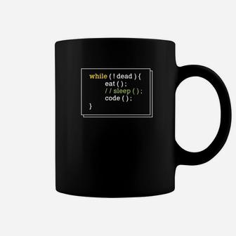 Programmer Dad Sleep Eat Code Funny Fathers Day Gift Coffee Mug - Seseable