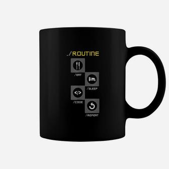 Programmers Developers Routine Funny Eat Sleep Code Repeat Coffee Mug - Seseable