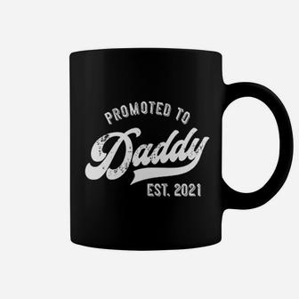 Promoted To Daddy 2021 Funny New Dad Coffee Mug - Seseable