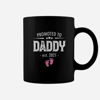 Promoted To Daddy 2021 Soon To Be Dad Husband Girl Coffee Mug - Seseable