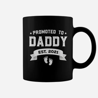 Promoted To Daddy Est 2021 New Dad Gift First Daddy Coffee Mug - Seseable