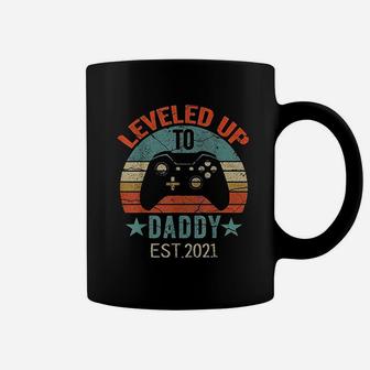 Promoted To Daddy Est Vintage Men Leveled Up To Dad Coffee Mug - Seseable