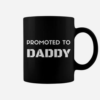 Promoted To Daddy First Time Dad Valentines Day Coffee Mug - Seseable