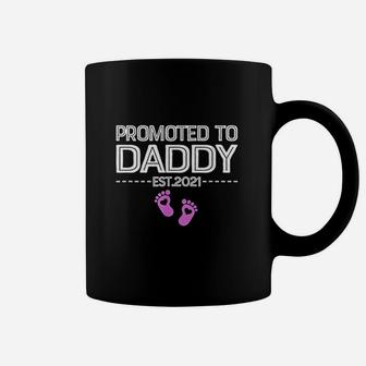 Promoted To Daddy Its A Girl Est 2021 New Dad First Daddy Coffee Mug - Seseable