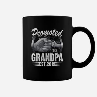 Promoted To Grandpa Est 2019 First Time New Father Day Coffee Mug - Seseable
