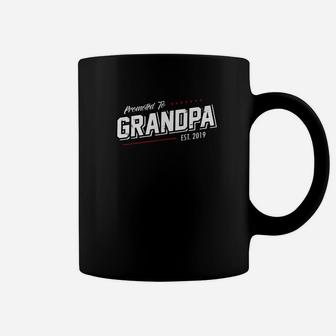Promoted To Grandpa Est 2019 First Time New Papa Shirt Coffee Mug - Seseable