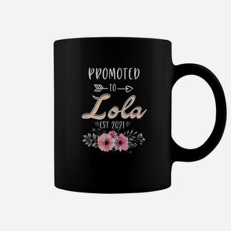 Promoted To Lola Est 2021 Cute New Grandmother Gift Coffee Mug - Seseable