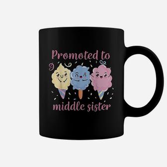 Promoted To Middle Sister Older Sister Gift Coffee Mug - Seseable
