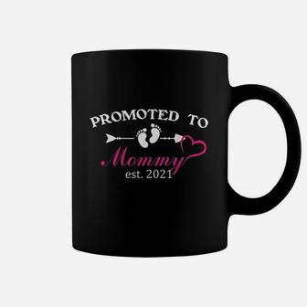 Promoted To Mommy 2021 Soon To Be Mom Wife Gift Coffee Mug - Seseable