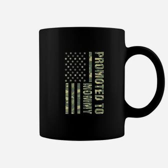 Promoted To Mommy American Flag Camo Coffee Mug - Seseable