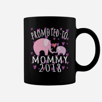 Promoted To Mommy Est 2018 New Mom Baby Girl Daughter Coffee Mug - Seseable
