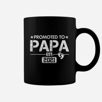 Promoted To Papa 2021 First Time Fathers New Daddy Dad Coffee Mug | Seseable UK