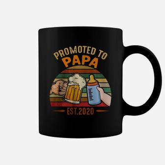Promoted To Papa Est 2020 Vintage Shirt Coffee Mug | Seseable UK