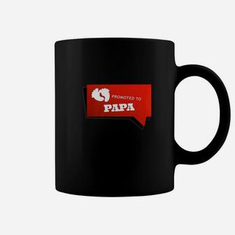 Promoted To Papa Funny Is A Cute New Grandpa Gift Coffee Mug - Seseable