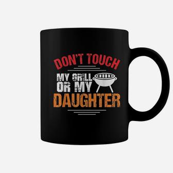 Protective Daddy Daughter Dad Barbecue Grilling Gift Coffee Mug - Seseable