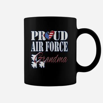 Proud Air Force Grandma Us Heart Military Coffee Mug - Seseable