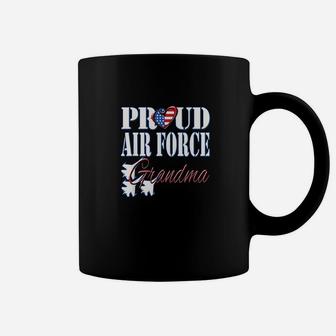 Proud Air Force Grandma Us Heart Military Women Coffee Mug - Seseable
