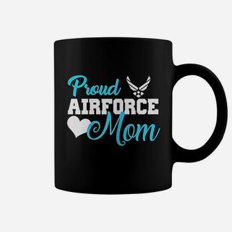 Proud Air Force Mom Heart Military Coffee Mug - Seseable