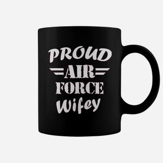 Proud Air Force Wifey Veteran Wife Pride Patriot Heroic Coffee Mug - Seseable