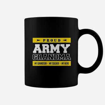 Proud Army Grandma My Grandson My Hero Coffee Mug - Seseable
