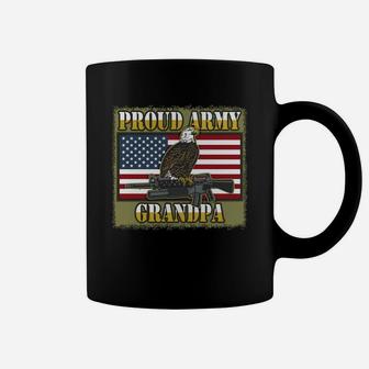 Proud Army Grandpa Bald Eagle Coffee Mug - Seseable