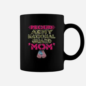 Proud Army National Guard Mom Dog Tags Pride Military Mother Coffee Mug - Seseable