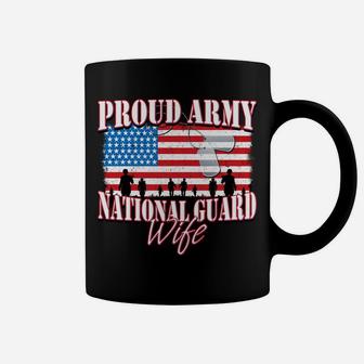 Proud Army National Guard Wife Dog Tag Flag Women Coffee Mug - Seseable