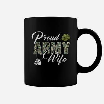 Proud Army Wife Awesome Army Soldiers Wife Coffee Mug - Seseable