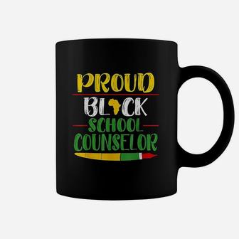 Proud Black School Counselor Black History Month Teacher Coffee Mug - Seseable