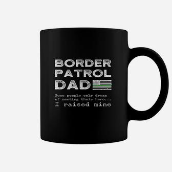Proud Border Patrol Dad Father Thin Green Line American Flag Coffee Mug - Seseable