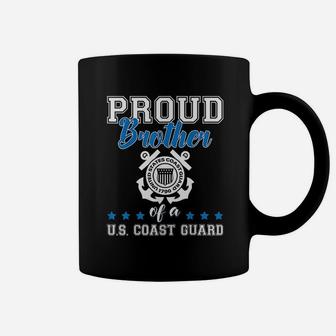 Proud Brother Of A Us Coast Guard Military Family 4th July Coffee Mug - Seseable