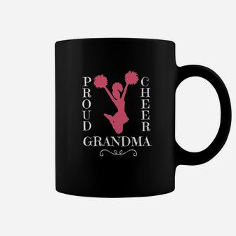 Proud Cheer Grandma Grandmother Cheerleading Gifts Coffee Mug - Seseable