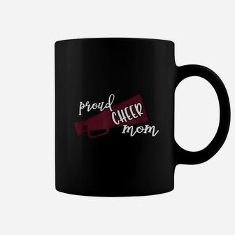 Proud Cheer Mom Maroon Megaphone Coffee Mug - Seseable