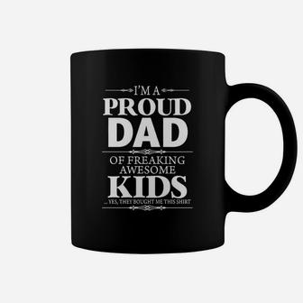 Proud Dad Of Awesome Daughter Fathers Day Gift Coffee Mug - Seseable