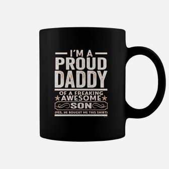 Proud Daddy Of An Awesome Son Men Coffee Mug - Seseable