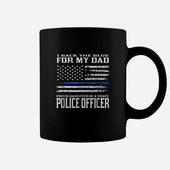 Proud Daughter Of Police Officer Dad Coffee Mug - Seseable