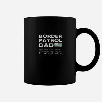Proud Father Of A Border Patrol Agent Dad Green Line Coffee Mug - Seseable