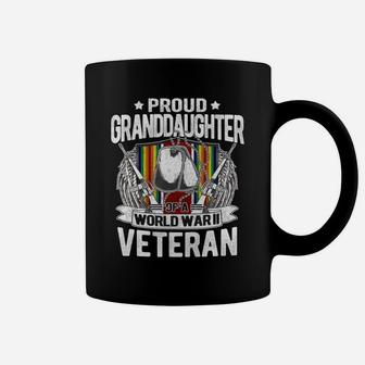 Proud Granddaughter Of A World War 2 Veteran Military Family T-shirt Coffee Mug - Seseable