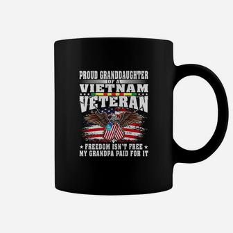 Proud Granddaughter Of Vietnam Veteran Military Vets Family Coffee Mug - Seseable