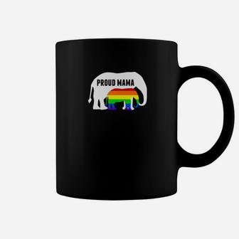 Proud Lgbtq Mama Elephant For A Gay Pride Mom Coffee Mug - Seseable
