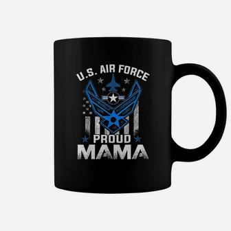 Proud Mama Us Air Force American Flag Coffee Mug - Seseable