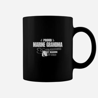 Proud Marine Grandma My Grandson Hero Coffee Mug - Seseable