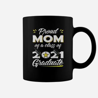 Proud Mom Of A Class Of 2021 Graduate Senior 21 Gifts Coffee Mug - Seseable