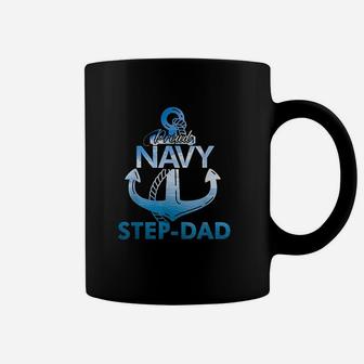 Proud Navy Step Dad Gift Lover Veterans Day Coffee Mug - Seseable