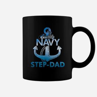 Proud Navy Step-dad Gift Lover Veterans Day Coffee Mug - Seseable
