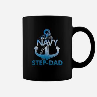 Proud Navy Step Dad Gift Lover Veterans Day Coffee Mug - Seseable