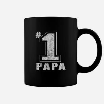 Proud Number One Papa Fathers Day Gift Men Dad Grandpa Coffee Mug - Seseable