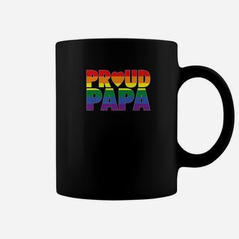 Proud Papa Lgbt Parent Gay Pride Fathers Day Coffee Mug - Seseable