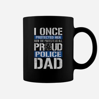 Proud Police Dad Support Police Daughter Coffee Mug - Seseable