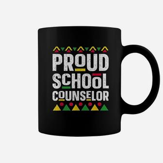 Proud School Counselor Africa Pride Black History Month Coffee Mug - Seseable